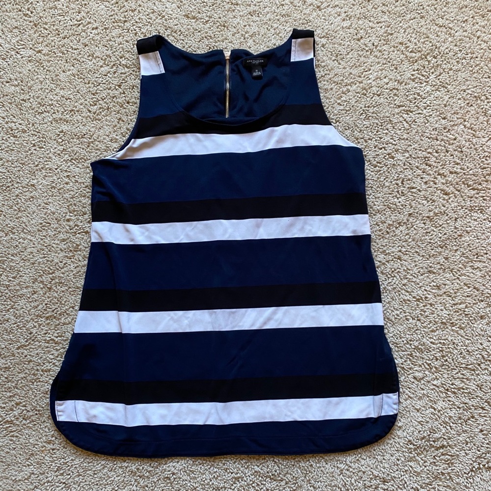 Ann Taylor striped tank top size S